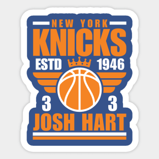 New York Knicks Josh Hart 3 Basketball Retro Sticker